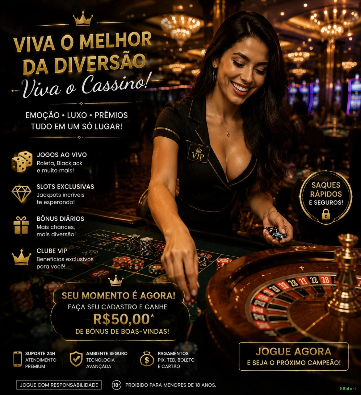 Bacará VIP com squeeze feature